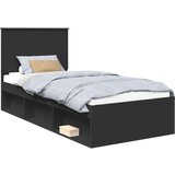  Okvir za krevet Crna 75 x 190 cm Čvrsto borovo drvo | shoptok.hr
