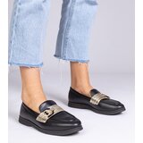 D/CEO marka niezdefiniowana Black faux leather loafers with rhinestones Berita | Shoptok.si