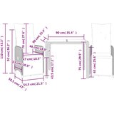  3-dijelni vrtni bistro set od poliratana s jastucima crni Crna 90 x 90 x 75 cm | shoptok.hr