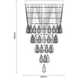  LED kristalno plafonsko svetlo MAJURO LED/30W/230V Ø 40 cm sjajni hrom + daljinski upravljač | Eponuda.com