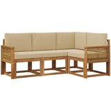  Set vanjskih sofa 4 pcs Prirodna i bež Poliester | shoptok.hr