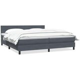 Krevet s oprugama i madracem tamnosivi 180x210 cm baršunasti | shoptok.hr
