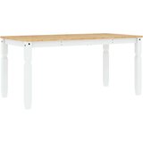 vidaXL Jedilna miza Corona bela 160x80x75 cm trdna borovina | Shoptok.si