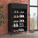 Ormarić za cipele crni 60 x 35 x 105 cm od konstruiranog drva | shoptok.hr