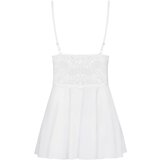 Obsessive 810-BAB-2 - čipkasta babydoll s tangicami (bela) - L/XL | Shoptok.si