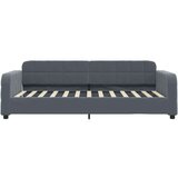 vidaXL Dnevna postelja z vzmetnico temno siva 80x200 cm žamet | Shoptok.si