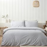 Catherine Lansfield Siva enojna flanelna posteljnina 135x200 cm Stripe – | Shoptok.si
