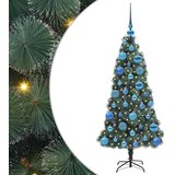 vidaXL Umjetno praznično drevo z lučkami in setom kroglic 120 cm | Shoptok.si