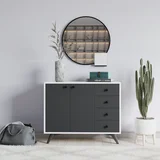 komoda Waga 100x82x35cm bijela-antracit