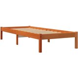 vidaXL Posteljni okvir voščeno rjav 75x190 cm trdna borovina, (21038344) Cene
