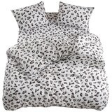 Mila Home Bela/siva posteljnina za zakonsko posteljo/podaljšana z rjuho/4-delna 200x220 cm Modern – | Shoptok.si