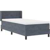  Krevet s opružnom podlogom i madracem Tamno sivi 90x200 cm Baršun | shoptok.hr