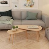 vidaXL set Stolića za Kavu 2 kom od Masivne Borovine Smeđi | shoptok.hr