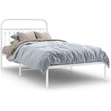 vidaXL Metalni okvir za krevet s uzglavljem bijeli 107x203 cm | shoptok.hr