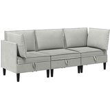  Komplet pohištva za dnevno sobo 3 pcs Svetlo siva Blago, (5000283124) | Shoptok.si