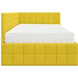  Kutni krevetni okvir s madracem 2 kom. Žuta 100 x 200 cm Baršun | Shoptok.si