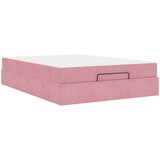 vidaXL Posteljni okvir z vzmetnico z vzmetnico 2 pcs Roza Žamet, (5000123928) | Shoptok.si