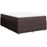 vidaXL Box spring postelja z vzmetnico temno rjava 140x200 cm blago, (21310374) | Shoptok.si