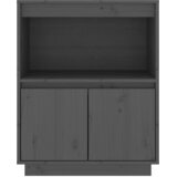  Komoda siva 60 x 34 x 75 cm od masivne borovine | shoptok.hr