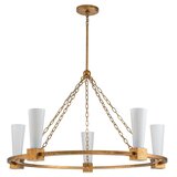 Elstead KRISTY5-DG-OPAL - Luster na šipci KRISTY 5xE27/40W/230V bakarna | Eponuda.com