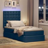  LED krevet za pohranu s madracem Plava 90 x 200 cm Tkanina | shoptok.hr
