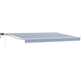  Ročno senčilo s LED-ji Modra in bela 5 × 3,5 m, (5000205954) | Shoptok.si