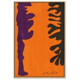  Slika - Henri Matisse – Black and Violet Arabesques on Orange 40x60 U prirodnom drvenom okviru | shoptok.hr