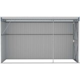 vidaXL Zidno vrtno spremište sivo 118 x 288 x 178 cm pocinčani čelik | shoptok.hr