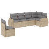  6-dijelni set vrtnih sofa s jastucima bež od poliratana 70 x 62 x 69 cm | shoptok.hr