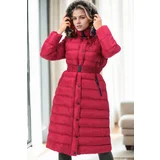 Dewberry Z6779 WOMEN'S COAT-BURGUNDY-1