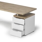 Voleo PISALNA MIZA leseni material bela, barve hrasta | Shoptok.si