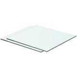 vidaXL Police 2 kosa steklo prosojno 40x30 cm, (20765275) | Shoptok.si