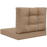  Jastuk za vanjsku sofU 2 pcs Sivo-smeđa Poliester - Sivo-smeđa 60 x 60 cm 1x sjedalo +1x naslon (3D s bartagom) | shoptok.hr
