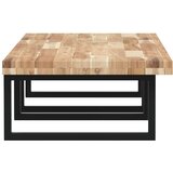  Zidna polica za umivaonik od čelika i masivnog bagremovog drva Smeđa 140 x 50 x 4 cm | shoptok.hr