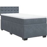 Maison Chic Box spring postelja - Vzmetna postelja z vzmetnico temno siv 90x190 cm žamet SL23119, (21891845) Cene