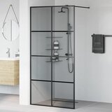  Zid za walk-in tuš Crna 100 x 195 cm Staklo otporno na udarce | shoptok.hr