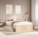  Okvir kreveta bez madraca s uzglavljem 140 x 190 cm od borovine | shoptok.hr