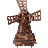  Drvena vrtna vjetrenjača, rotirajuća, ukrasna tamna 90 cm | shoptok.hr