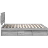  Konstrukcija postelje z vzglavjem Siva Sonoma 200 x 200 cm, (5000103887) | Shoptok.si