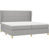  Krevet s oprugama i madracem svjetlosivi 200 x 200cm od tkanine | shoptok.hr