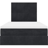  Otomanski okvir kreveta s madracima crni 120x190 cm baršunasti | Eponuda.com