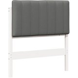  Tapecirani uzglavlje s uzglavljem Bijela i svijetlo siva 75 cm | shoptok.hr