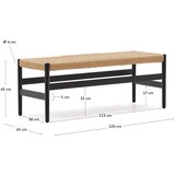 Kave Home Črna/v naravni barvi klop Zaide – | Shoptok.si