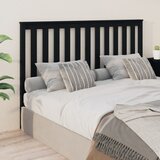  Uzglavlje za krevet crno 166 x 6 x 101 cm od masivne borovine | shoptok.hr