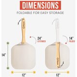 CHEF POMODORO 30 cm aluminijasta lopatica za pico z zložljivim lesenim ročajem | Shoptok.si