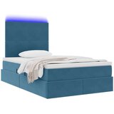  Krevet s prostorom za pohranu s LED-om Plava 120 x 190 cm | shoptok.hr