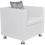  242213 Armchair White Faux Leather | shoptok.hr