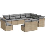 vidaXL 12-dijelni set vrtnih sofa od poliratana s jastucima bež | shoptok.hr