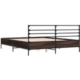  Okvir za krevet smeđi hrast 150x200cm konstruirano drvo i metal | shoptok.hr
