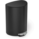 simplehuman Mat črn kovinski koš za smeti s pedalom 6 l – | Shoptok.si